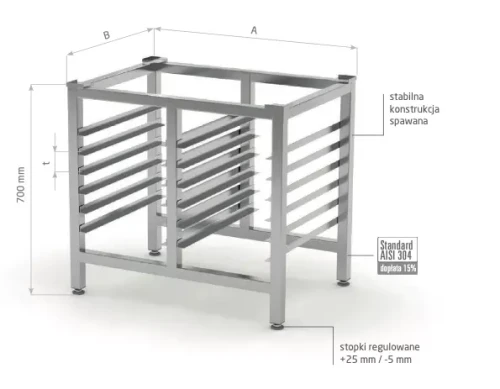 Przejdź do produktu Podstawa pod piec POL-513, 830x585x(H)700mm