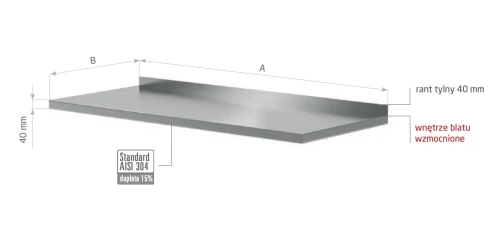 Przejdź do produktu Blat roboczy BL-100, 900x600x(H)40mm