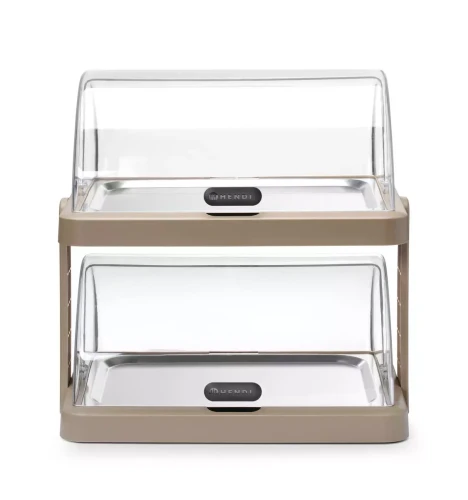 Przejdź do produktu Pojedyncza witrynka chłodząca roll-top Duo UNIQ , HENDI, Bronwasser, Podwójna, beżowy, 480x355x(H)480mm