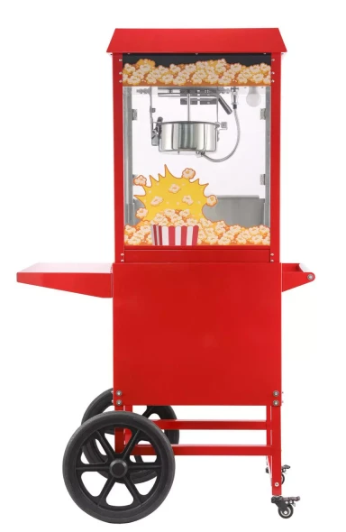 Urządzenie do popcornu z wózkiem, HENDI, czerwony,