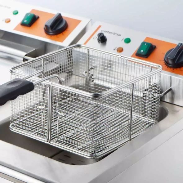 Frytownica elektryczna, 2-komorowa, pozioma, Caterina, 2x5 l, 2x3 kW