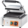 Kontakt grill pojedynczy, ryflowany, Caterina, 230V/1800W