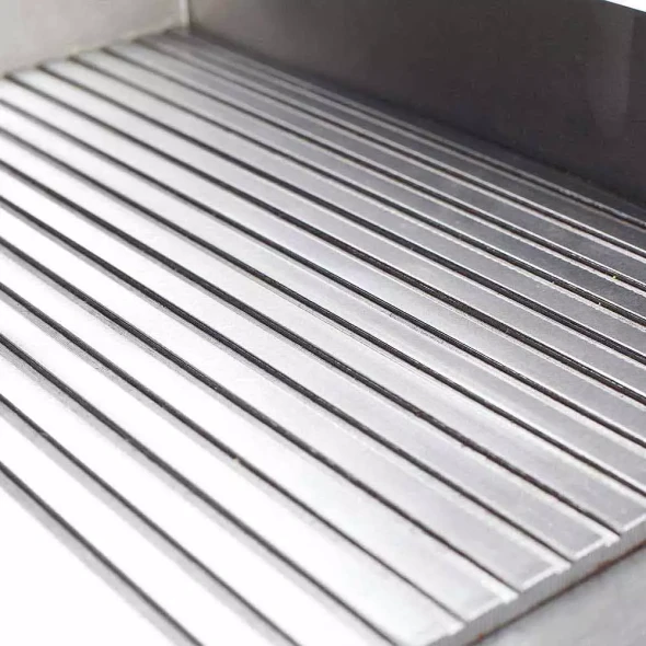 Płyta grillowa 1/2 gładka, 1/2 ryflowana, Gredil, 3.5kW/230 V,