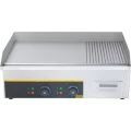 Płyta grillowa 1/2 gładka, 1/2 ryflowana, Gredil, 3.5kW/230 V,