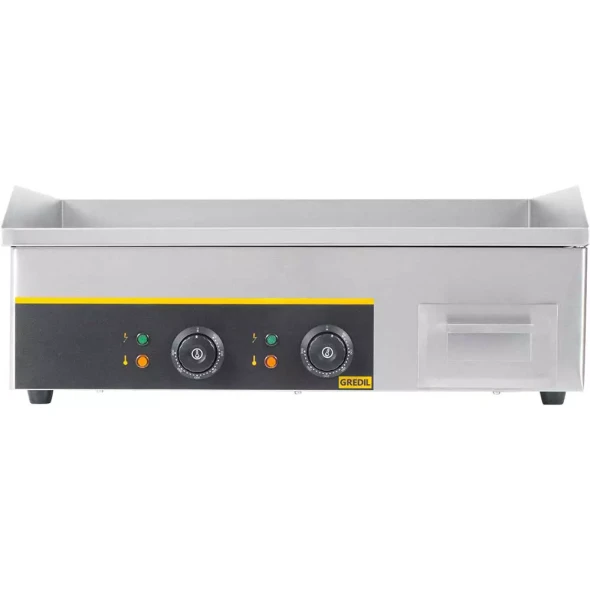 Płyta grillowa 1/2 gładka, 1/2 ryflowana, Gredil, 3.5kW/230 V,
