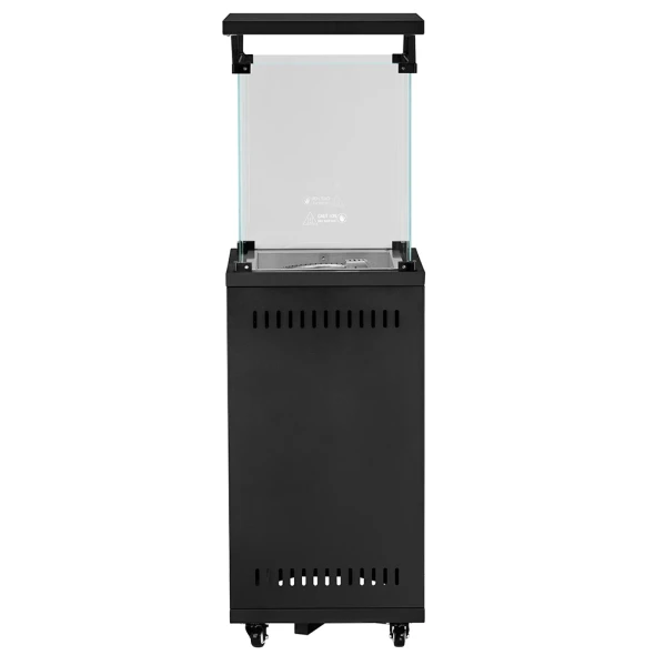 Lampa grzewcza gazowa kwadratowa Stalgast, tarasowy promiennik ciepła 11kW