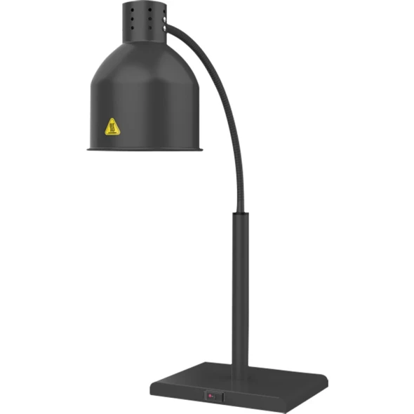Lampa grzewcza do potraw pojedyncza, czarna, 0,25 kW