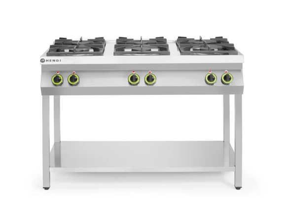 Kuchnia gazowa 6-palnikowa na podstawie otwartej, HENDI, Kitchen Line, 28,5kW