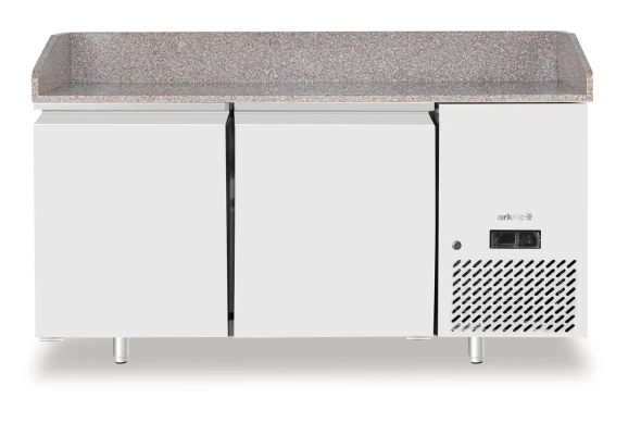 Stół chłodniczy do pizzy 2-drzwiowy Arktic, 250L, granitowy blat,