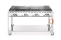 Grill Green Fire 4-palnikowy, HENDI, Profi Line, podstawa z półką na kółkach, szary, 22kW