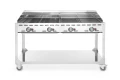 Grill Green Fire 4-palnikowy, HENDI, Profi Line, podstawa z półką na kółkach, szary, 22kW