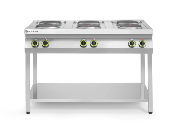 Kuchnia elektryczna 6-płytowa na podstawie otwartej, HENDI, Kitchen Line, 400V