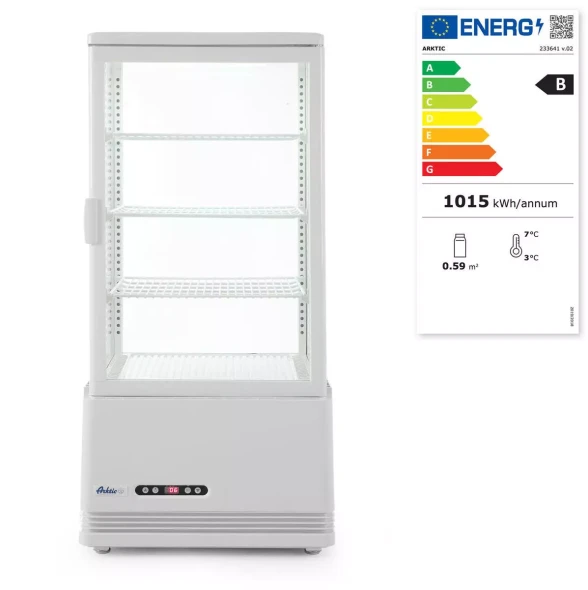 Witryna chłodnicza, 78 l, Arktic, biały, 230V/170W
