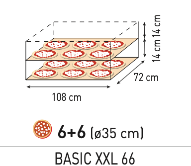 Piec do pizzy Basic XL 66, HENDI, 2 komory