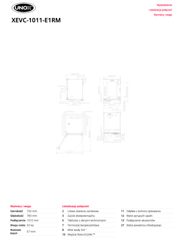 Przejdź do produktu Piec konwekcyjno-parowy UNOX ChefTop Mind.Maps one, XEVC-1011-E1RM, 10xGN1/1, 400V / 18.5 kW