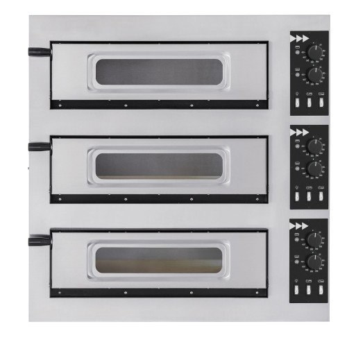 Piec do pizzy 3-stopniowy Basic 3/50 Glass and Light, Prismafood, 400V/1200W, 915x690x(H)900mm