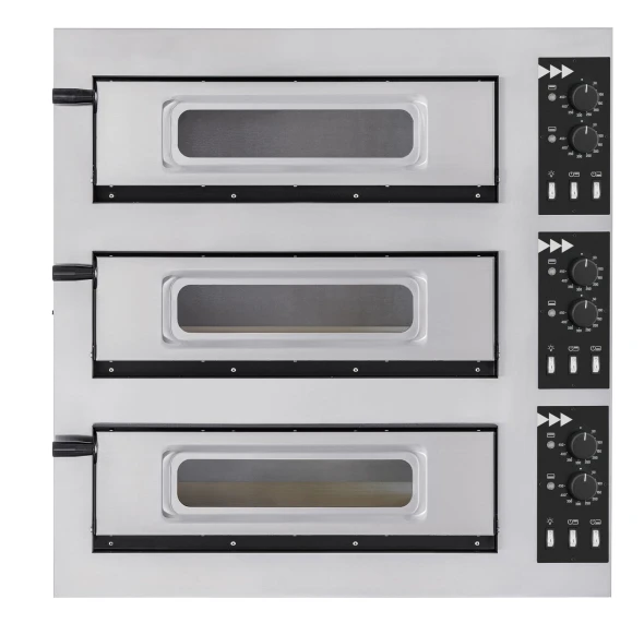 Piec do pizzy 3-stopniowy Basic 3/50 Glass and Light, Prismafood, 400V/1200W, 915x690x(H)900mm