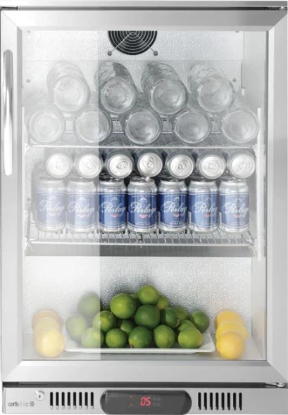 Lodówka barowa podblatowa 1-drzwiowa, Arktic, 75L, srebrny, 230V/175W, 500x530x(H)870mm