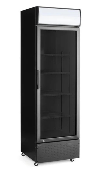 Lodówka barowa z podświetlanym panelem, 1-drzwiowa, Arktic, 254L, czarny, 230V/250W, 605x578x(H)1980mm