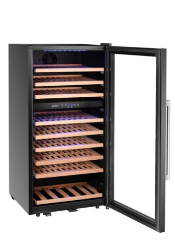 Przejdź do produktu Lodówka do wina, 2-strefowa, 91 butelki, Arktic, czarny, 569x595x(H)1215mm