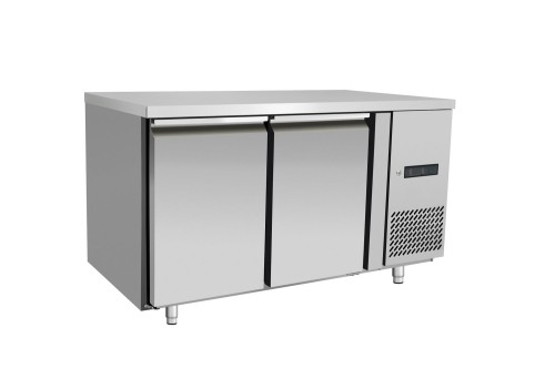 Stół chłodniczy 2-drzwiowy z agregatem bocznym, Arktic, Profi Line, Bez tylnego rantu, 215L, 230V/250W, 700x1350x(H)839mm