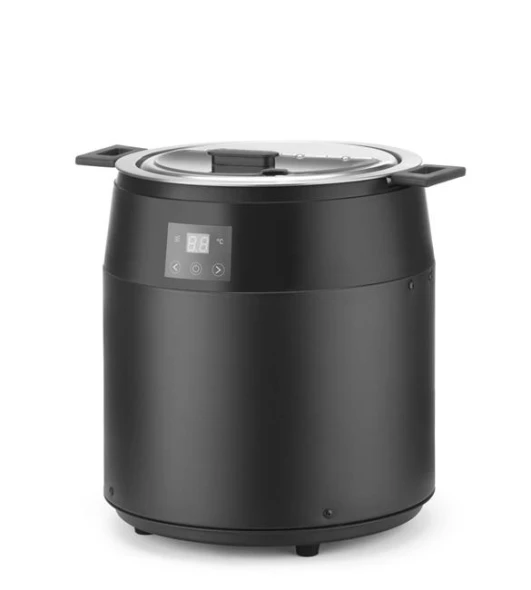 Kociołek do zupy Waterless, 10l, HENDI, 10L, czarny, 230V/450W, ⌀330x(H)398mm