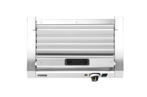Podgrzewacz rolkowy do parówek jednostrefowy, z energooszczędną pokrywą, HENDI, 7 rolek, 230V/620W, 566x375x(H)259mm