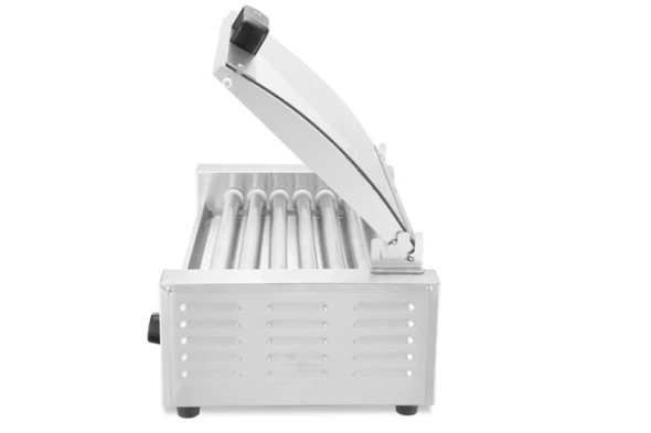 Podgrzewacz rolkowy do parówek jednostrefowy, z energooszczędną pokrywą, HENDI, 7 rolek, 230V/620W, 566x375x(H)259mm