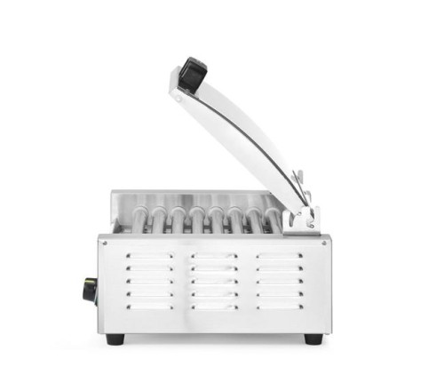 Przejdź do produktu Podgrzewacz rolkowy do parówek jednostrefowy, z energooszczędną pokrywą, HENDI, 9 rolek, 230V/790W, 566x450x(H)259mm