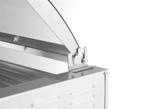 Podgrzewacz rolkowy do parówek jednostrefowy, z energooszczędną pokrywą, HENDI, 9 rolek, 230V/790W, 566x450x(H)259mm