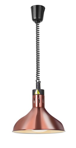 Przejdź do produktu Lampa do podgrzewania potraw wisząca, w kształcie dzwonu, HENDI, miedziany, 230V/250W, ⌀295x(H)207mm