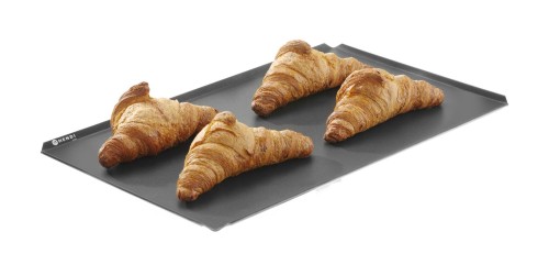 Przejdź do produktu Blacha wypiekowa, z powłoką nieprzywierającą, z 4 rantami, HENDI, czarny, 600x400x(H)10mm, Prostokątny