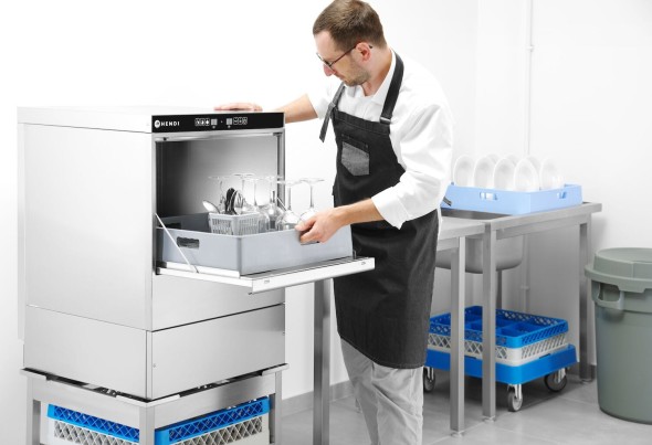 Zmywarka do szkła 40x40 – sterowana elektronicznie, HENDI,