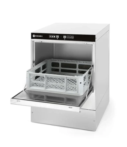 Zmywarka do szkła 40x40 – sterowana elektromechanicznie, HENDI, z dozownikiem detergentu, 230V