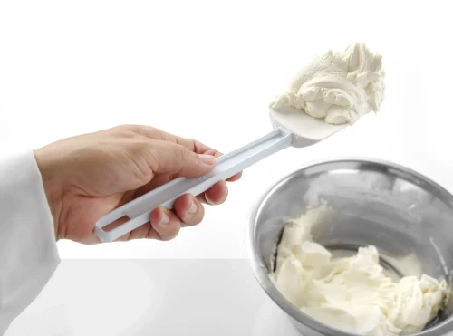 Przejdź do produktu Wybierak do ciasta w kształcie łyżki Kitchen Line, HENDI, Kitchen Line, biały, 254x57mm
