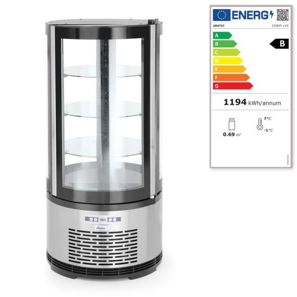 Witryna chłodnicza okrągła, Arktic, 100L, 230V/210W