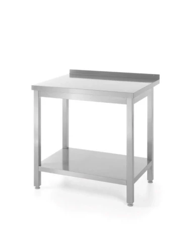 Stół przyścienny z półką – skręcany, HENDI, Profi Line, 800x600x(H)850mm