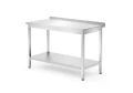 Stół przyścienny z półką – skręcany, HENDI, Profi Line, 1200x700x(H)850mm