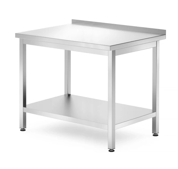 Stół przyścienny z półką – skręcany, HENDI, Profi Line, 1000x700x(H)850mm