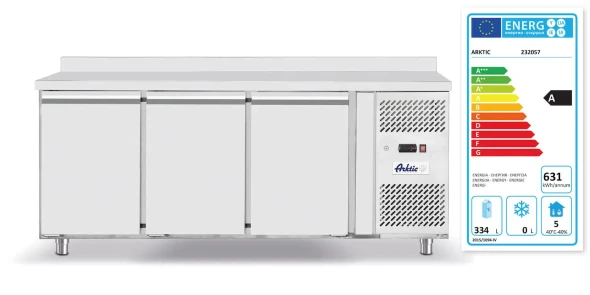 Stół chłodniczy 3-drzwiowy z agregatem bocznym, Arktic, Profi Line, GN 1/1, 420L