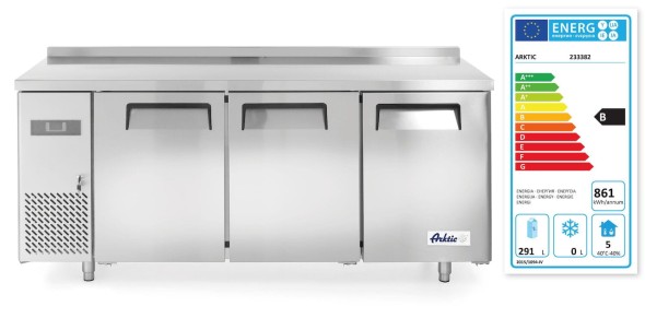 Stół chłodniczy 3-drzwiowy z agregatem bocznym, Arktic, Kitchen Line, 291L