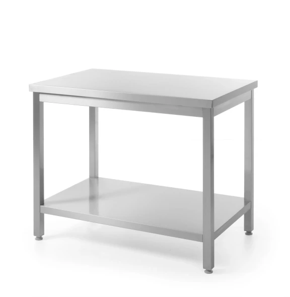 Stół centralny , z półką - skręcany, HENDI, Kitchen Line, 800x700x850 mm, 800x700x(H)850