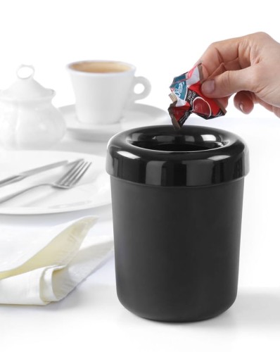 Przejdź do produktu Śmietniczka stołowa/pojemnik na sztućce, HENDI, czarny, ø130x(H)160mm