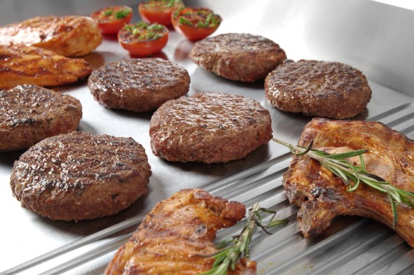 Płyta grillowa w ⅓ żebrowana, HENDI, Profi Line, 2/3 gładka, 1/3 ryflowana