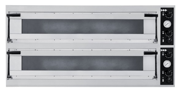 Piec do pizzy Trays 66L Glass, Prismafood, 2 komory, 400V/20400W