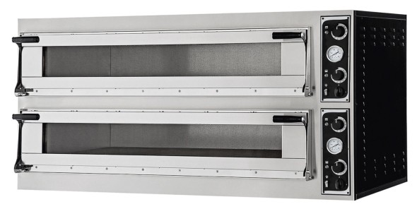 Piec do pizzy Trays 66L Glass, Prismafood, 2 komory, 400V/20400W