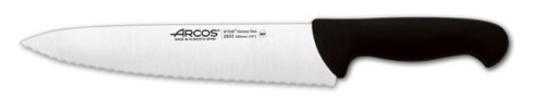 Przejdź do produktu Nóż szefa kuchni, ząbkowany, seria 2900, Arcos, czarny, (L)386mm