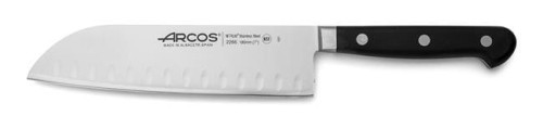 Przejdź do produktu Nóż Santoku ze szlifem kulowym, seria ÓPERA, Arcos, czarny, (L)303mm