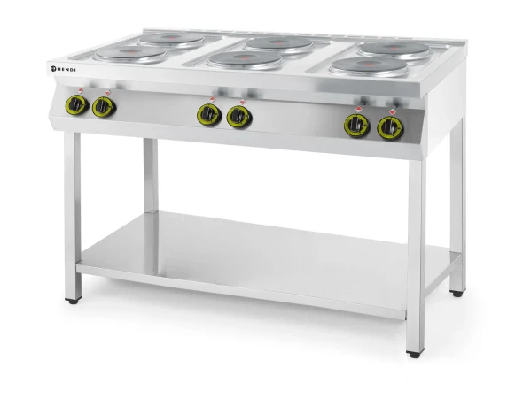Kuchnia elektryczna 6-płytowa na podstawie otwartej, HENDI, Kitchen Line, 400V