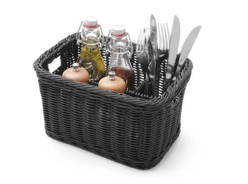 Przejdź do produktu Koszyk na sztućce, HENDI, czarny, 260x180x(H)150mm